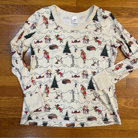 Hanna Andersson Adult Dr. Seuss Grinch Long John Pajama Set Size XL Christmas PJ - Picture 2 of 9